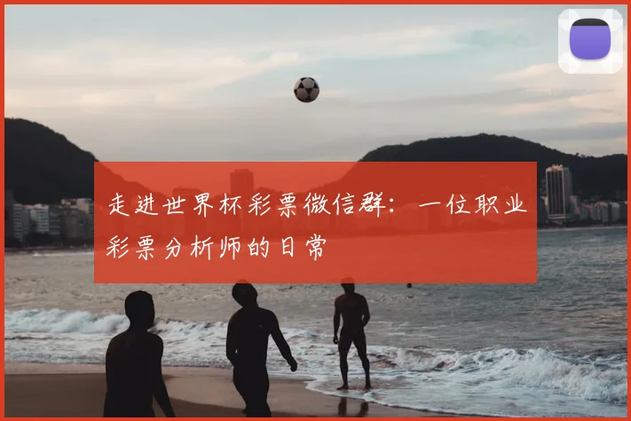 走进世界杯彩票微信群：一位职业彩票分析师的日常